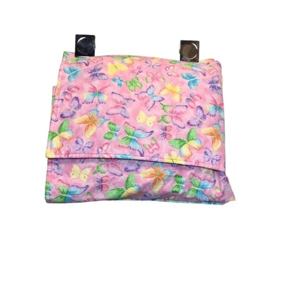 Quillow quilt/pillow butterfly’s purple pink and‎ green